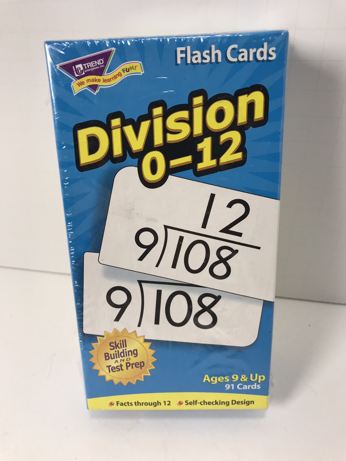 🔥 TREND Division 0-12 Flash Cards Ages 9 & Up Skill Building & Test Prep Math