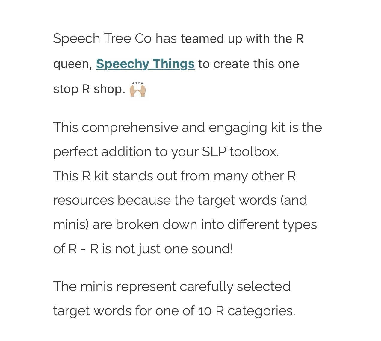 Speech Therapy Ultimate R Minis