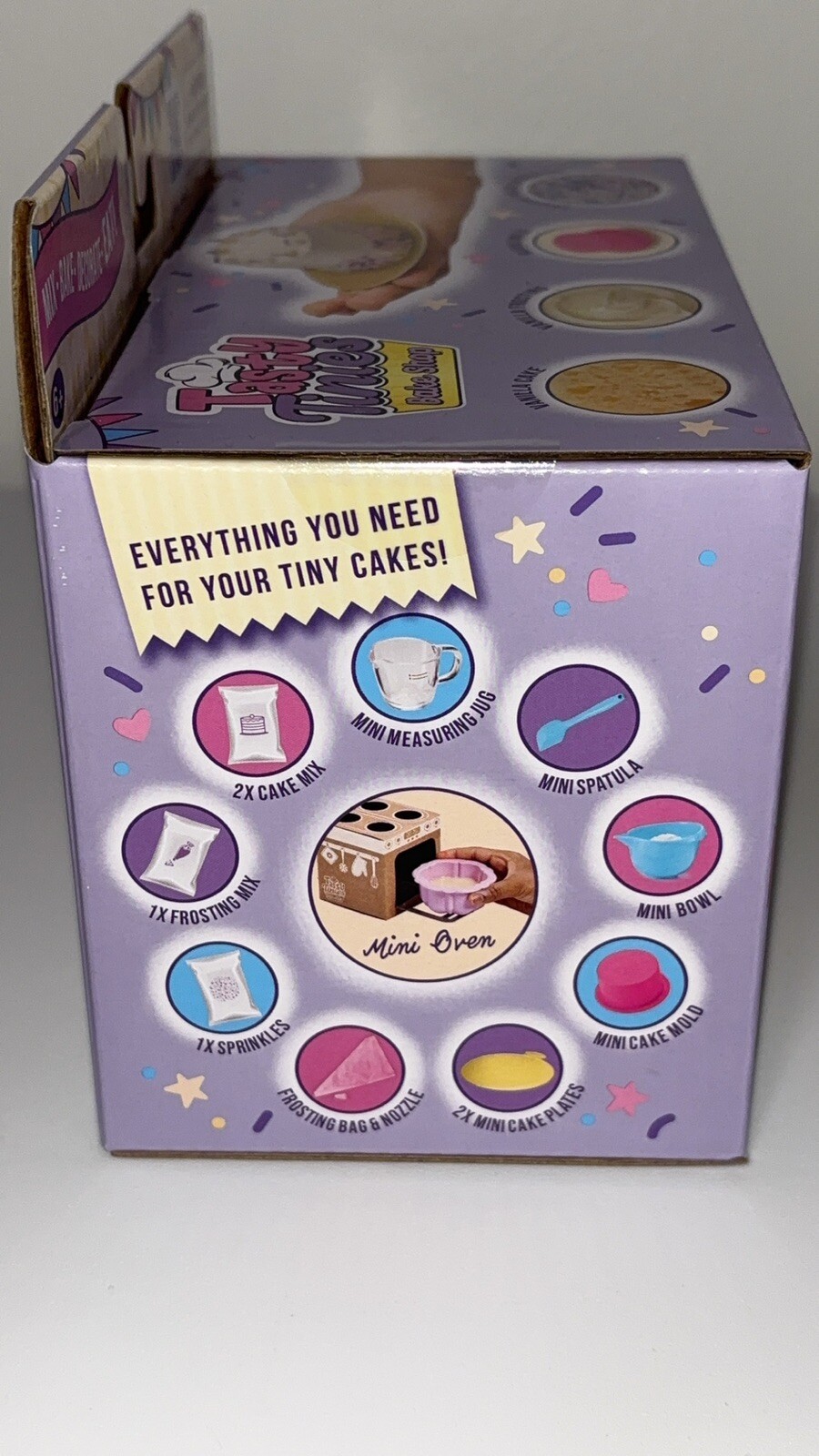 Tasty Tinies Vanilla Mini Cakes Vanilla Frosting & Unicorn Sprinkles Ages 6+ NEW