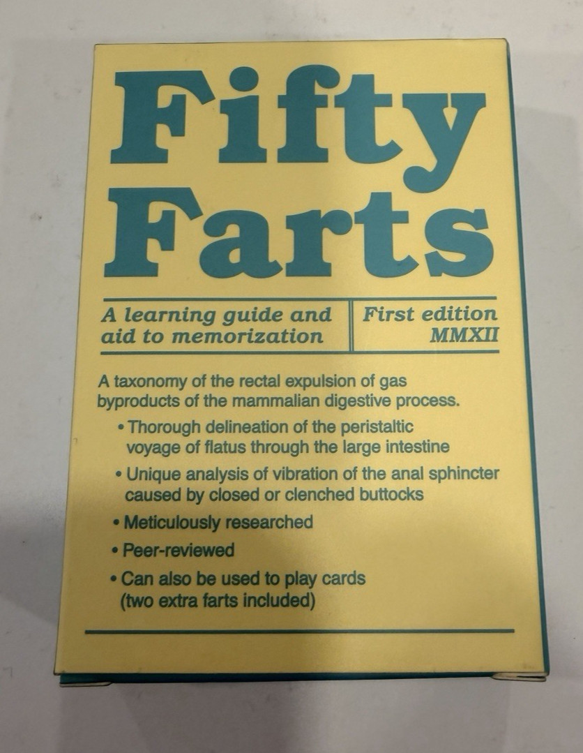 Fifty Farts Playing Cards (52) Gag Gif Learning Guide Cards First Edition MMXII
