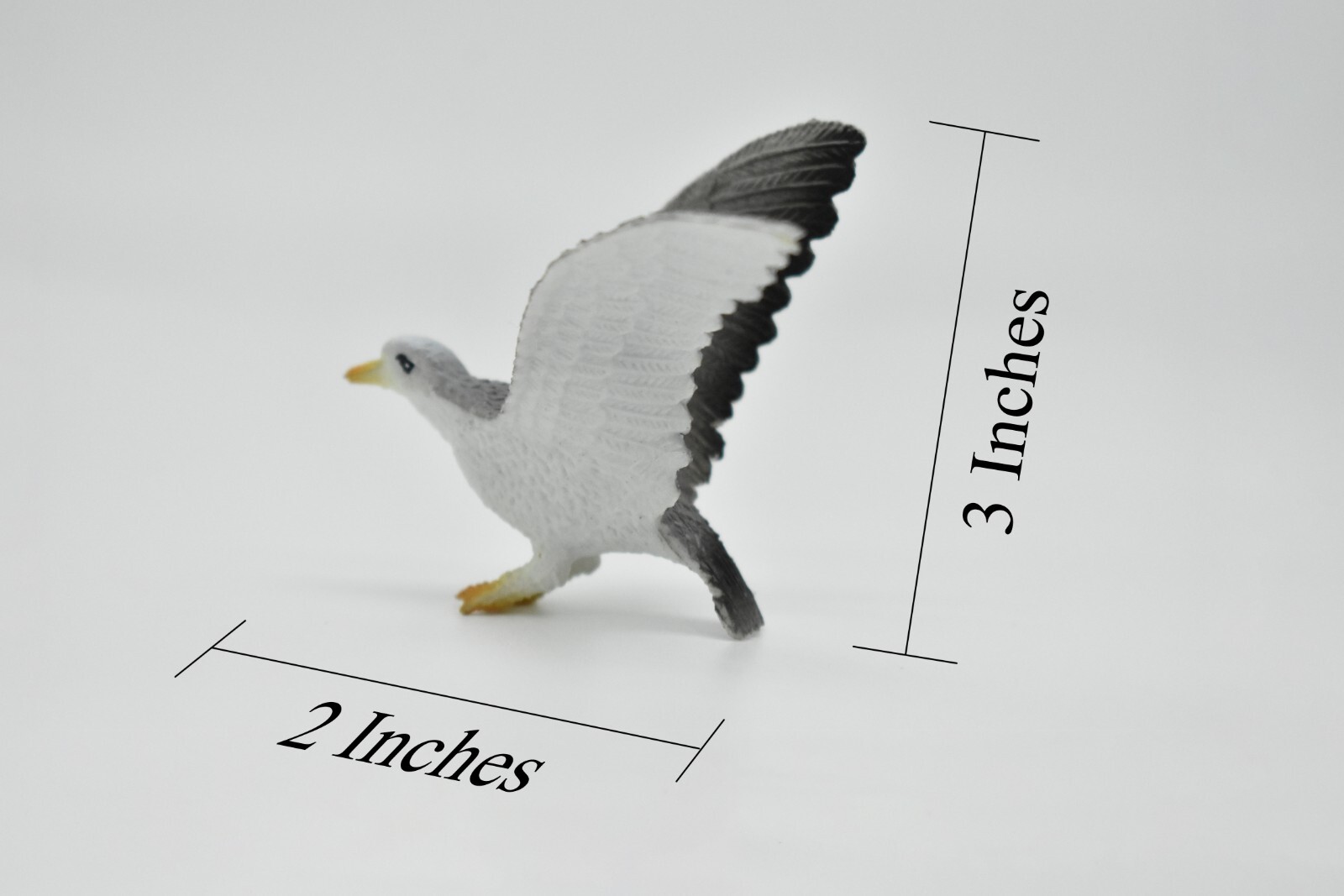Seagull Toy, Very Nice Rubber Model, Hand Painted 3″ F614 B132