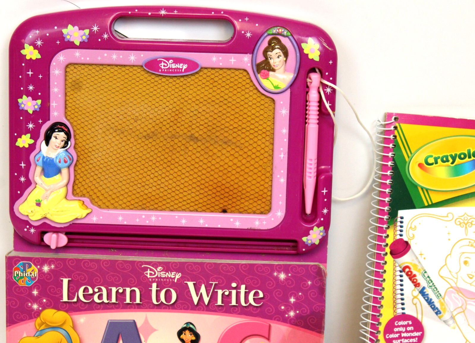 Disney Princess Activity Set Learn Write Color Wonder Crayons Play Pad Stickers