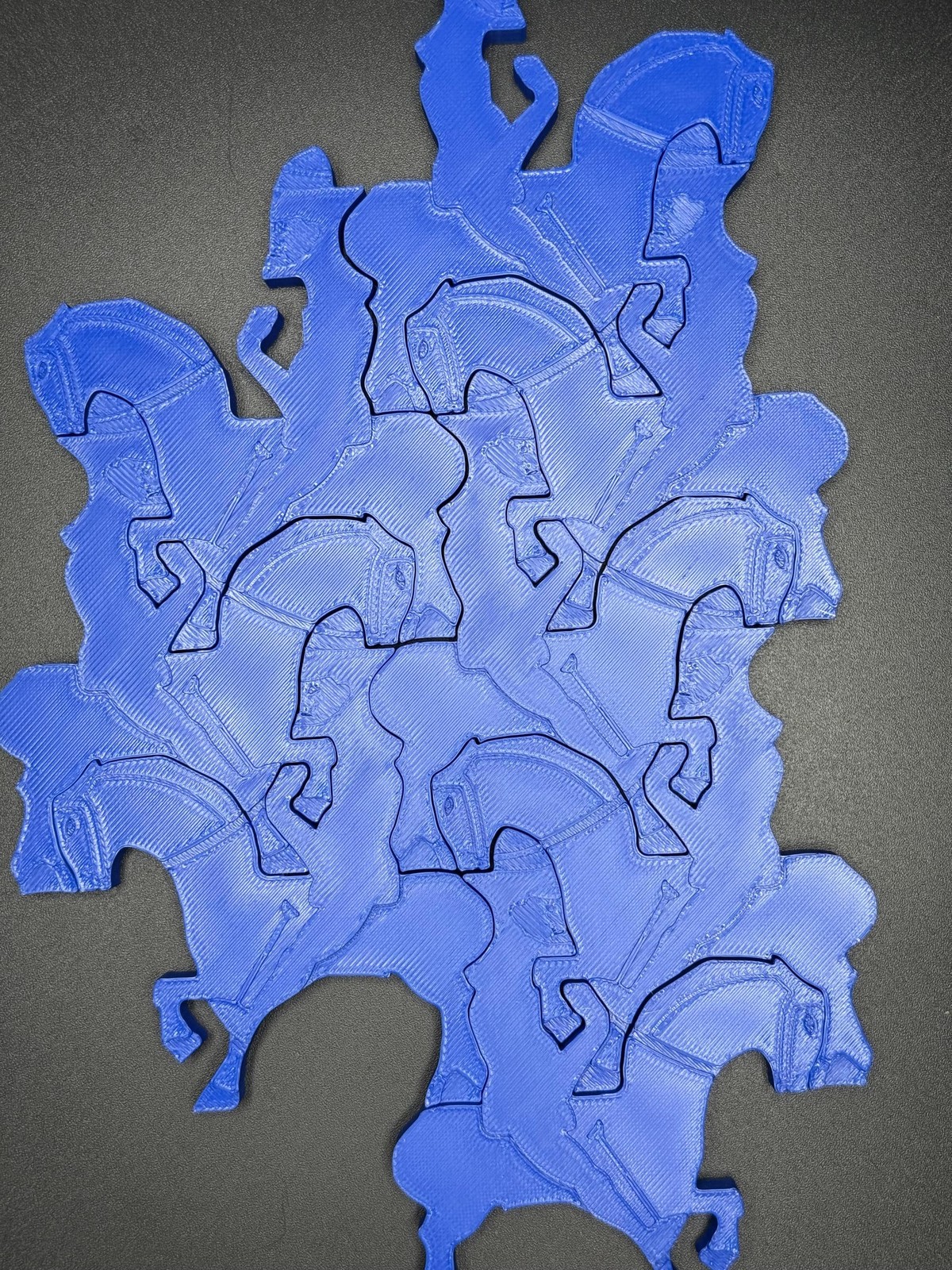 48 Pieces Escher Horse Tessellation Tiles Print | Art Print Decor | Unique Wall