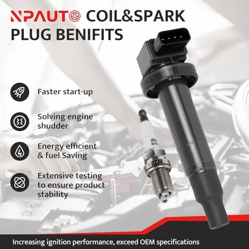 Ignition Coil Pack Spark Plugs fit for 1.5 L4 Scion xB xA, Toyota Echo, Prius C