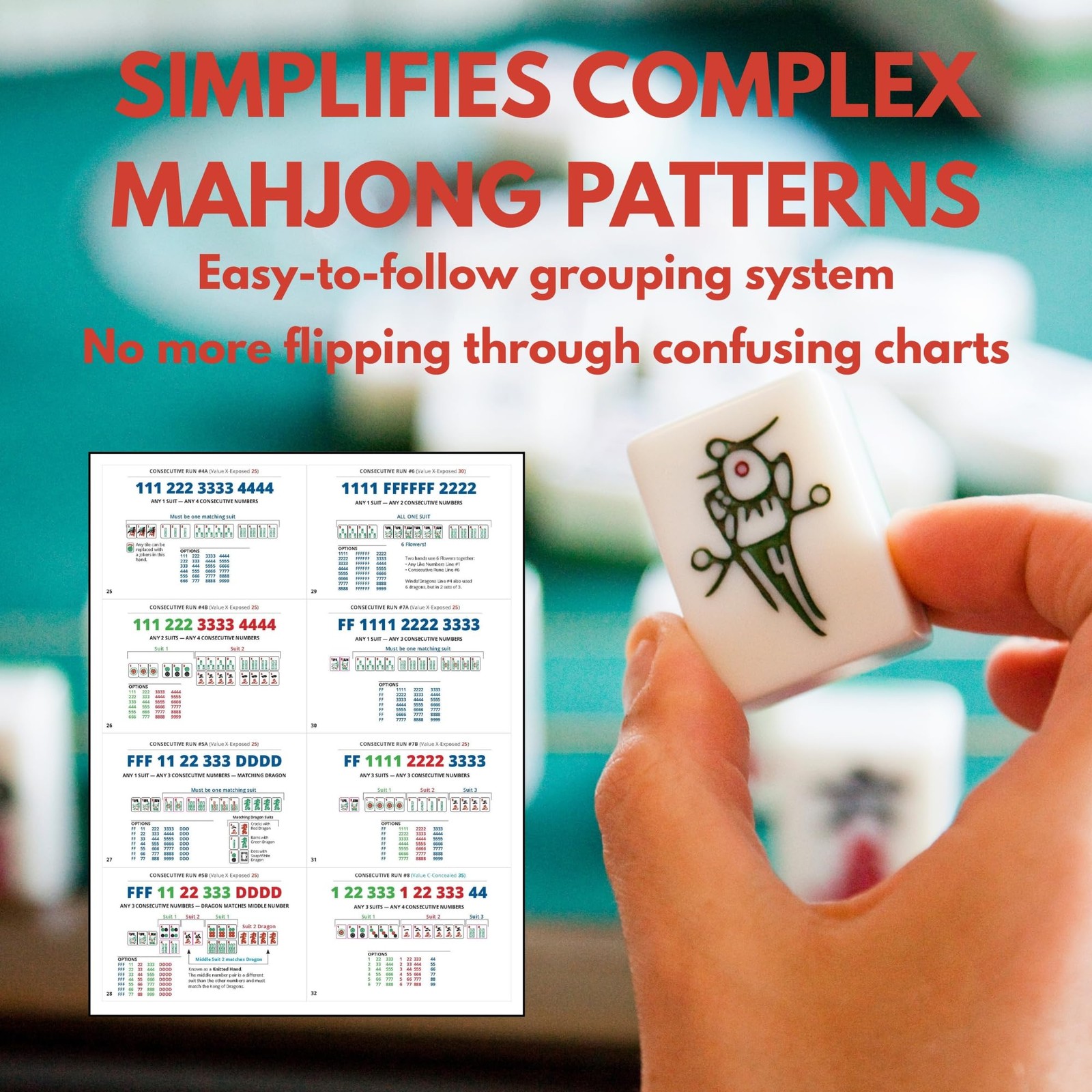 Mah Jongg Cards 2026 Visual Reference 72 Hands Learning Aid