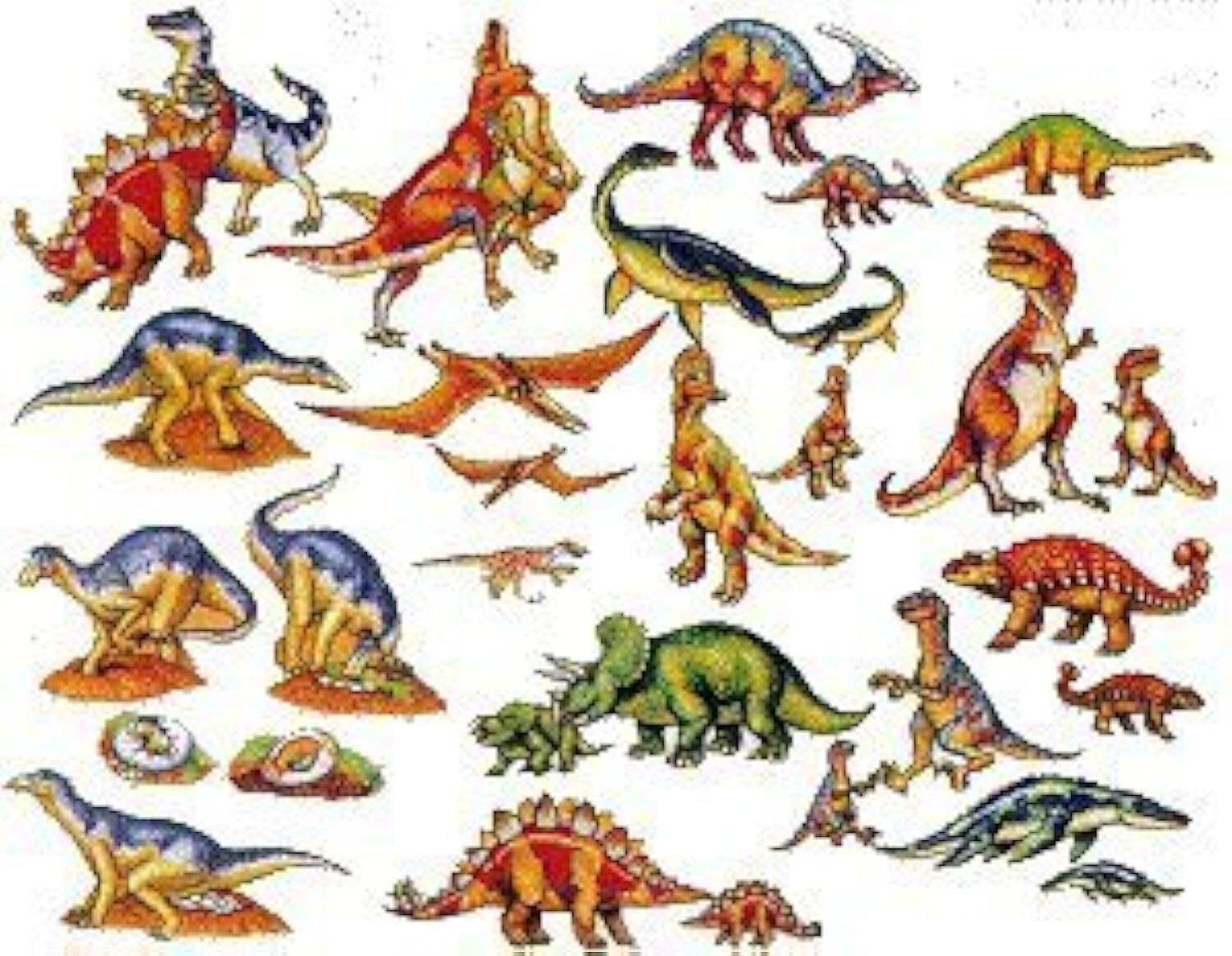 Dinosaur Felt Figures for Flannel Board 31 pcs TeachingAide Interactive for Kids