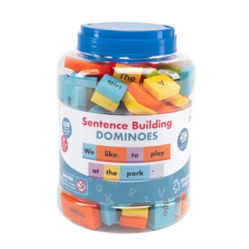 Sentence Building Dominoes Set of 114 Double-Sided Dominoes, Teacher Supplies