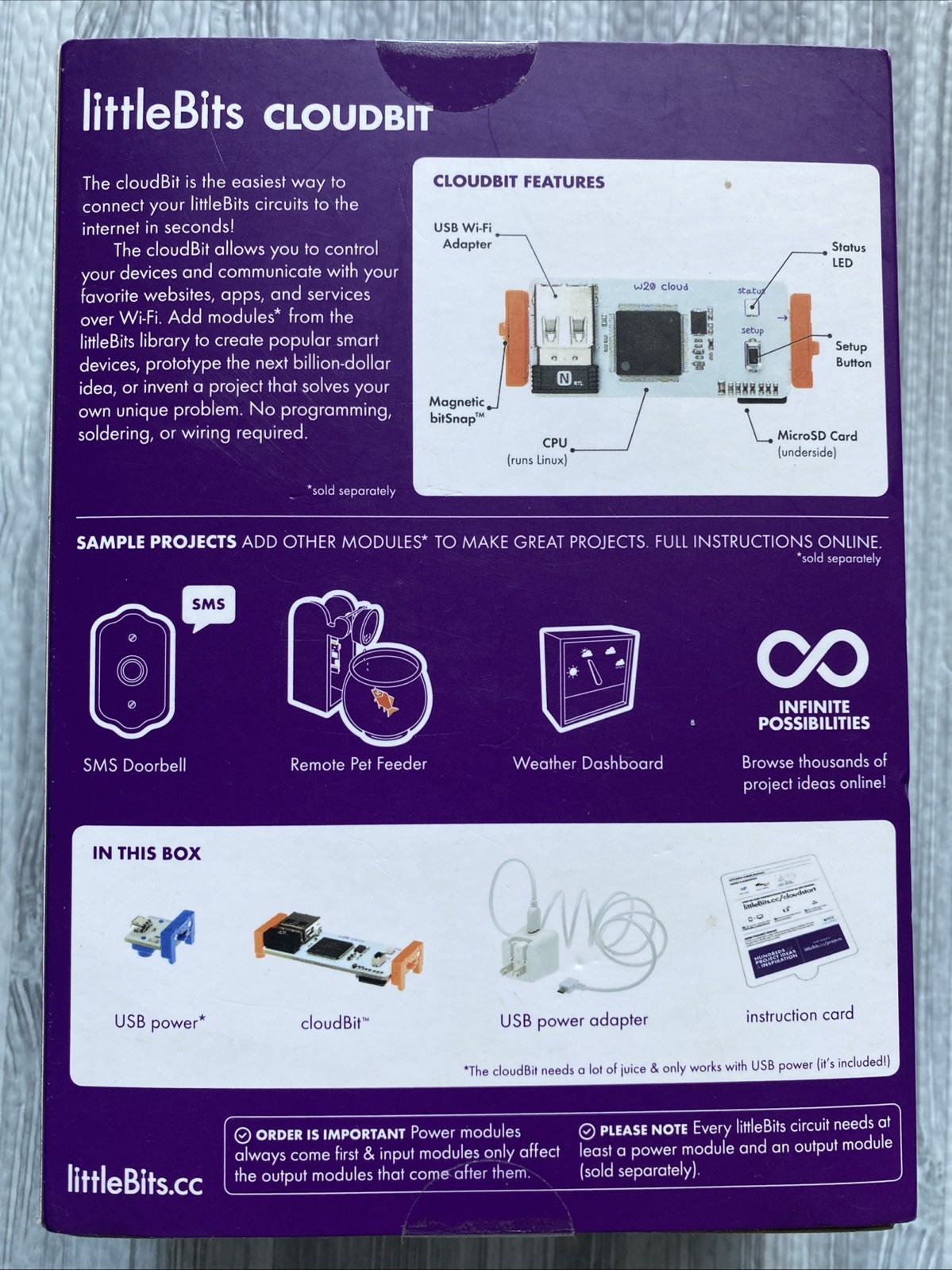 Little Bits Electronics Cloudbit RadioShack New In Box