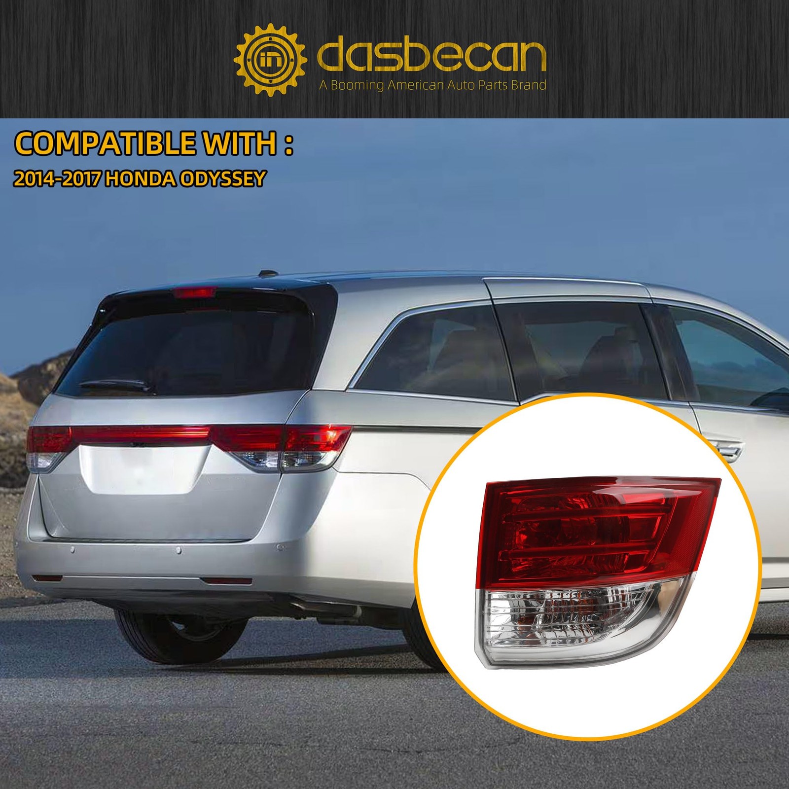 Dasbecan Right Tail Light Assembly Compatible with Passenger Side