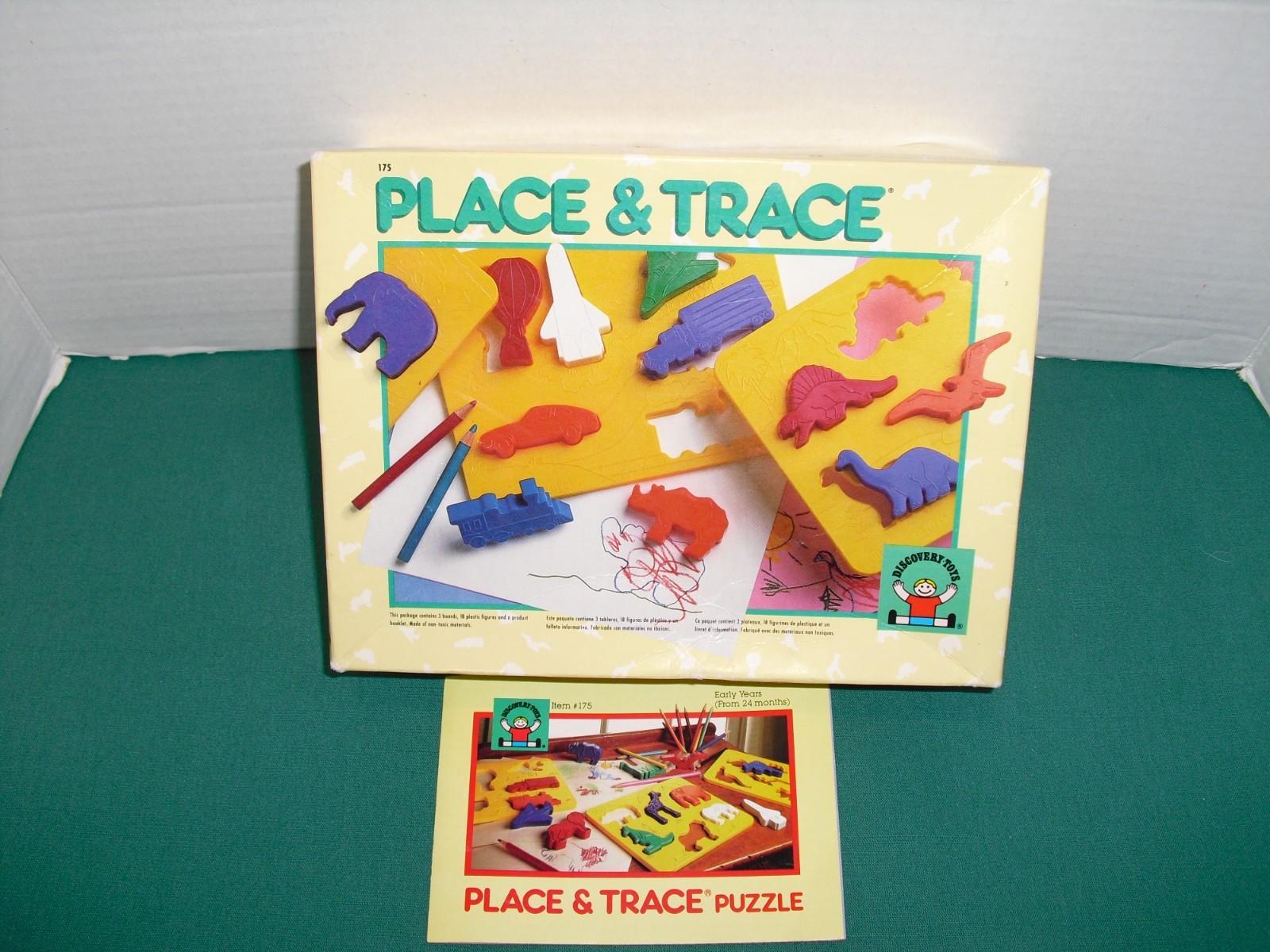Place and Trace Puzzle Stencil Set Discovery Toys Complete w/Instructions