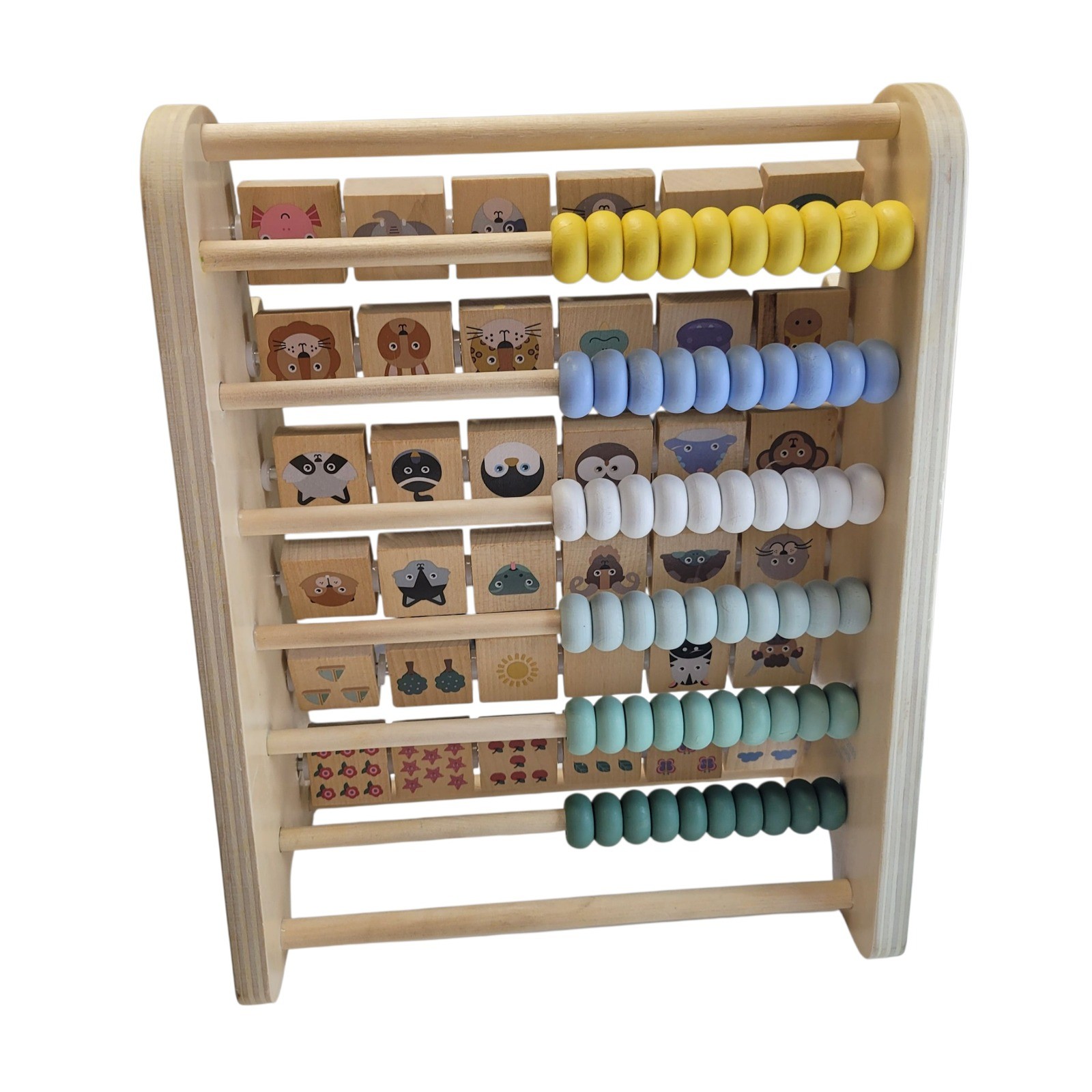 Moover Wooden Abacus Alphabet ABC Letters Numbers Animals Educational Toy