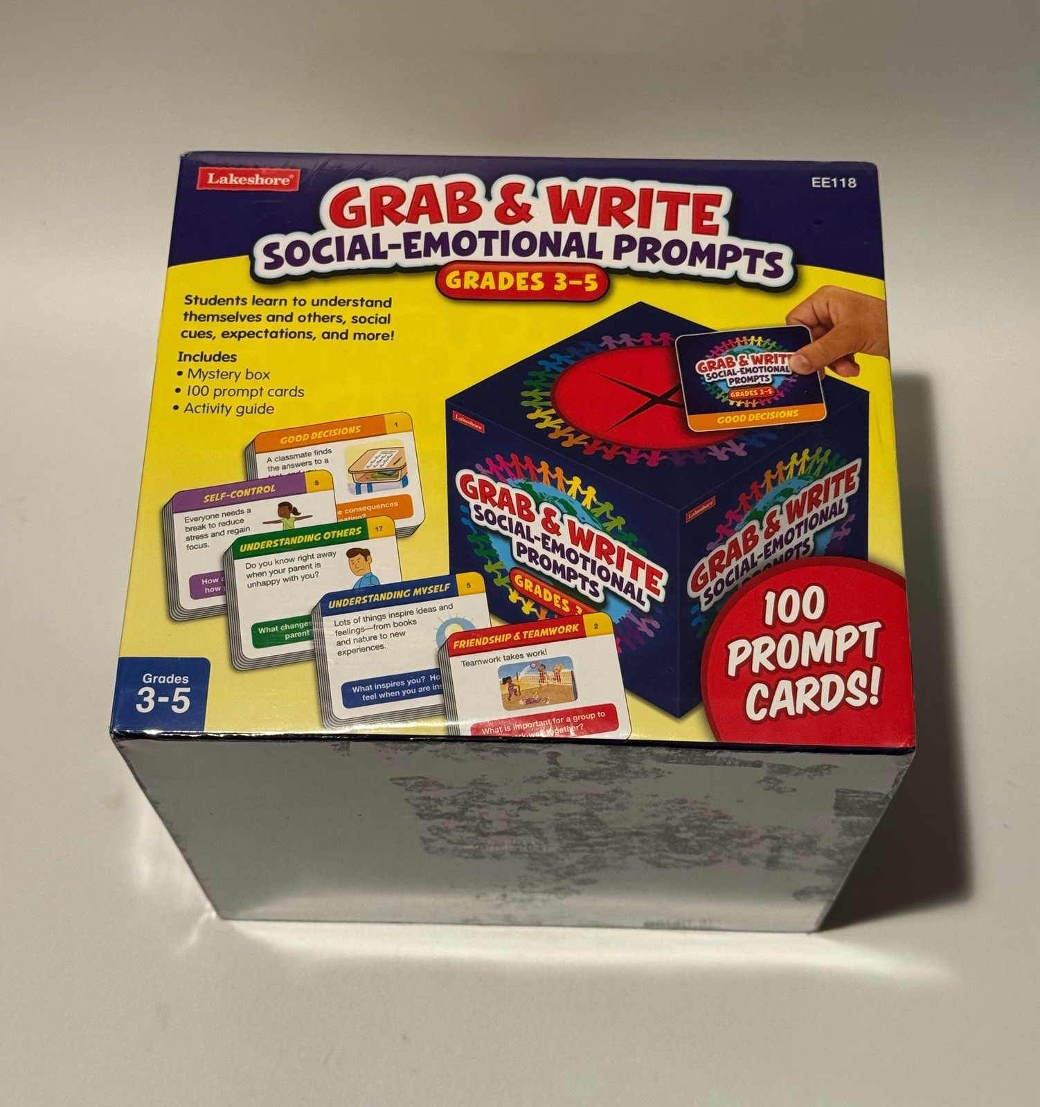 Lakeshore Grab & Write EE118 Social-Emotional 100 Prompt Cards Grades 3-5 NEW