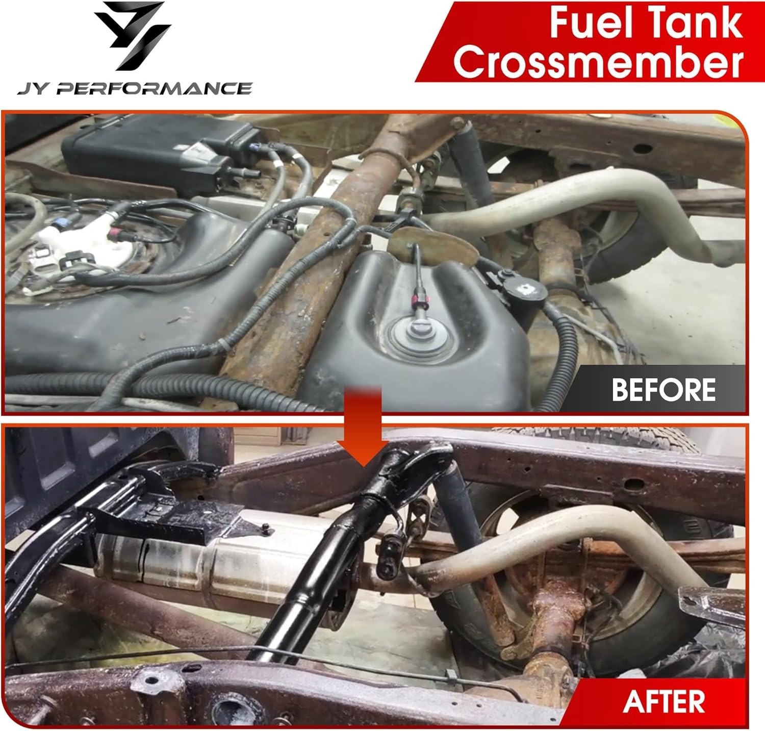 Rear Fuel Tank Support Crossmember Compatible for 2007-2014 Chevy Silverado