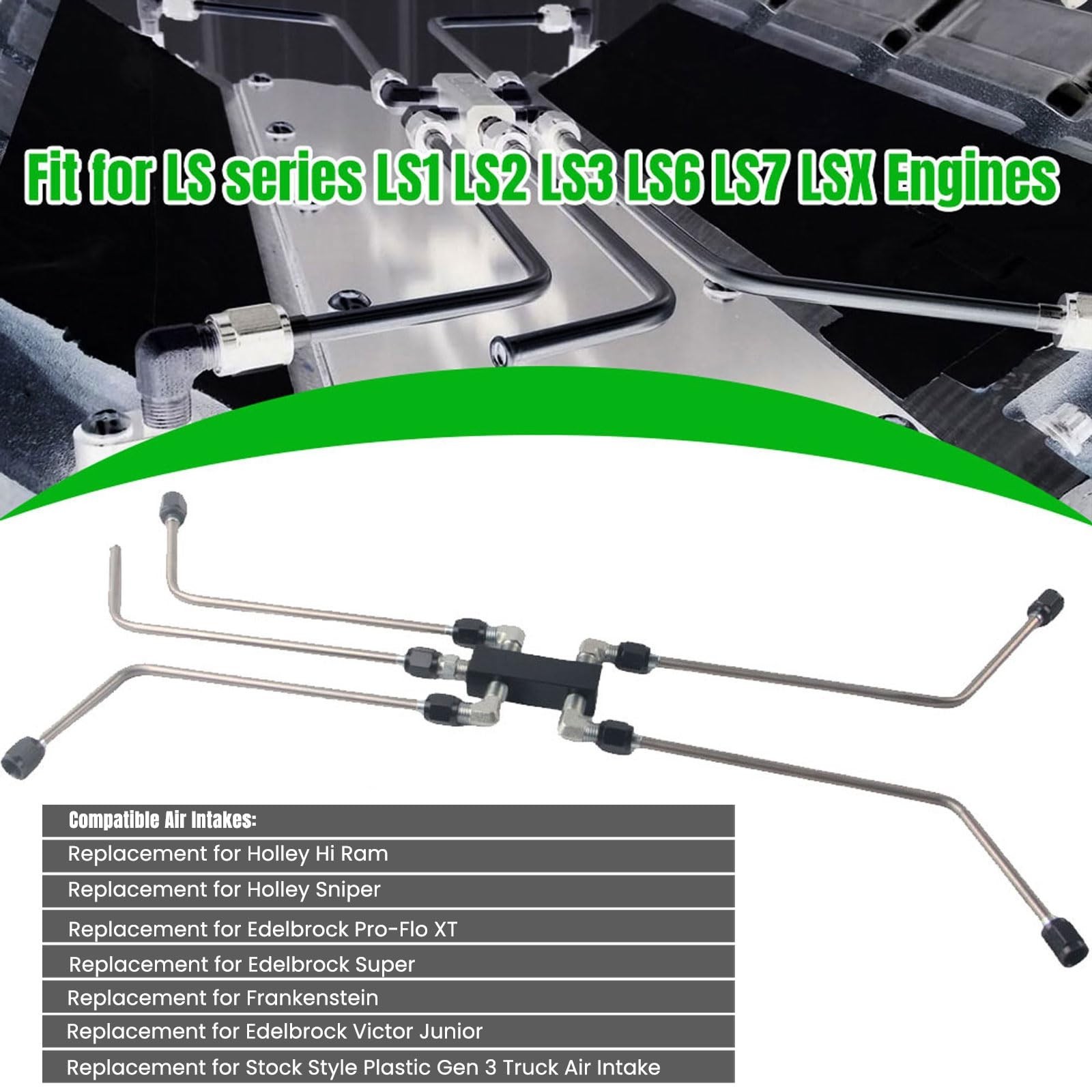 Stainless Steel Coolant Crossover LS Steam Vent Kit for LS1 LS2 LS3 LS6 LS7 L…