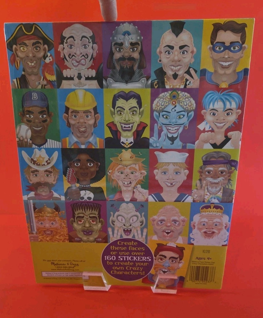 MELISSA & DOUG Make A Funny Faces Stickers Pad NEW SEALED