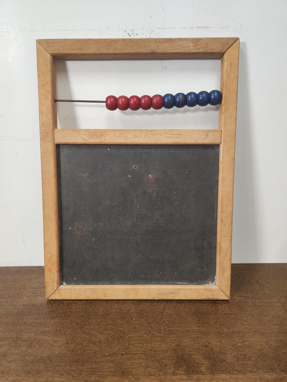 VINTAGE CHILD’S LEARNING CHALKBOARD, CRAYON, ALPHABET, NUMBERS, AND CLOCK