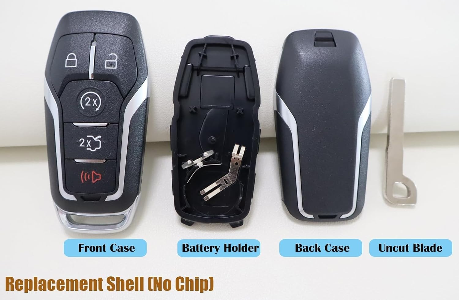 Key Fob Shell Case for Ford F150 Mustang Fusion Explorer Edge Lincoln MKC MKX