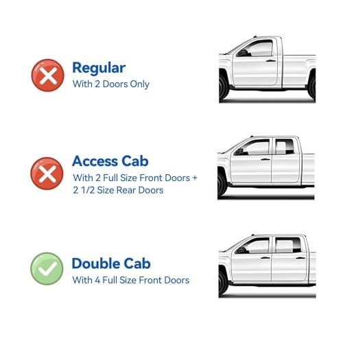 in-Channel Window Visors Rain Guards for 2016-2023 Toyota Tacoma Double Cab,