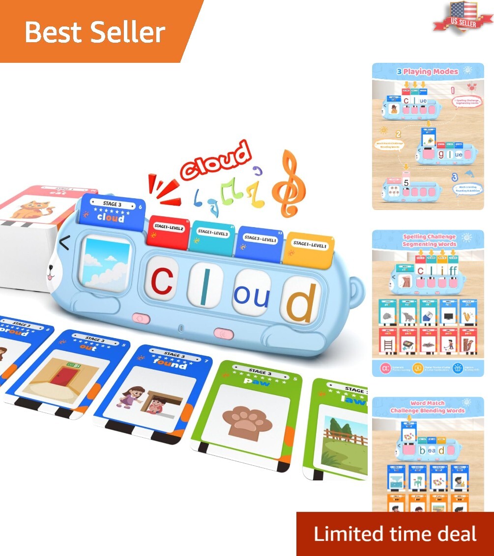 Portable Phonics Flash Cards with Math Games for Home School Learning Ages 3-8