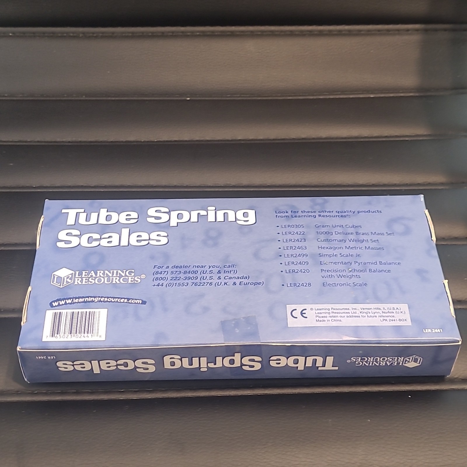 Learning Resources Tube Spring Scales Science Scale LER2441 Ages 5+ Blue Clear