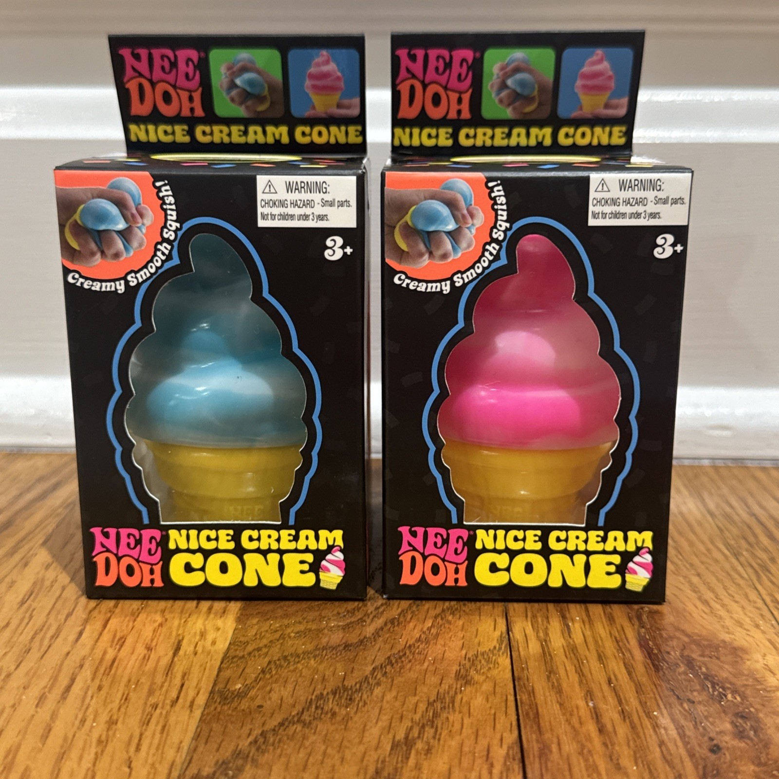 NeeDoh Nice Cream Cone Ice Cream- AUTHENTIC 2 colors. Pink & Blue- RARE