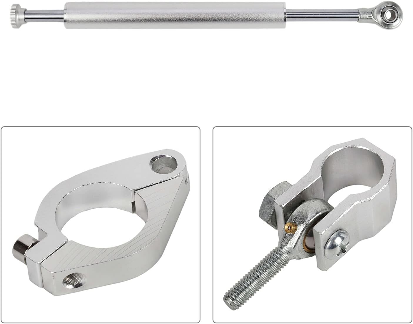Universal Motorcycle Steering Damper Stabilizer, 13″ Aluminum Adjustable