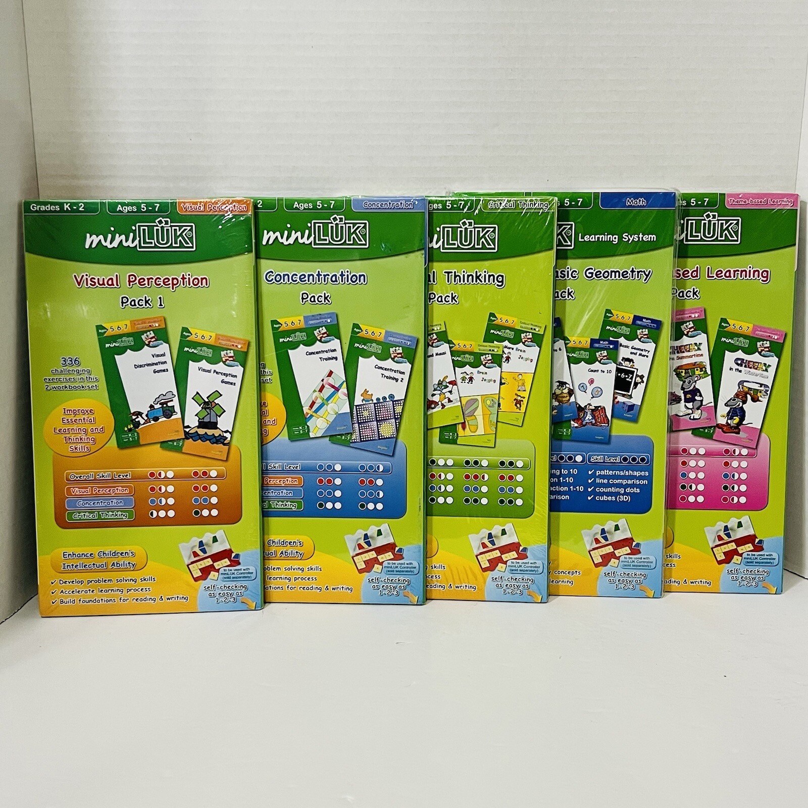miniLUK Workbook Set for K-2, Ages 5-7 the miniLUK Controller (not included)