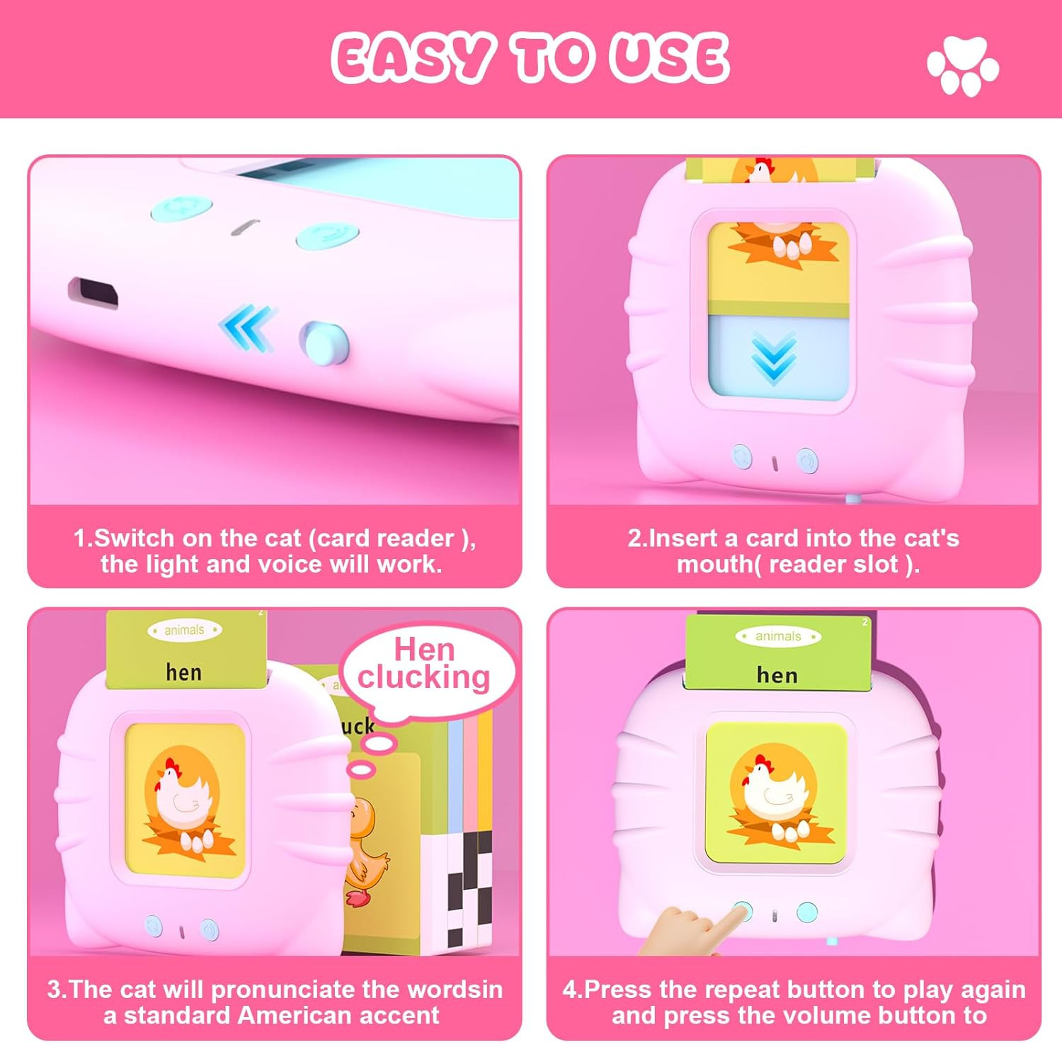 Toddler Talking Flash Cards for 1 2 3 4 5 Year Old Boys and Girls – Language Sen