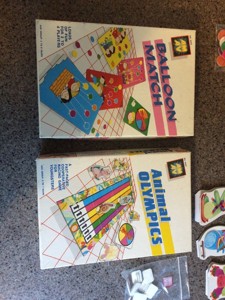 Balloon Match & Animal Olympics AMAV Vintage 1988 Made In Israel