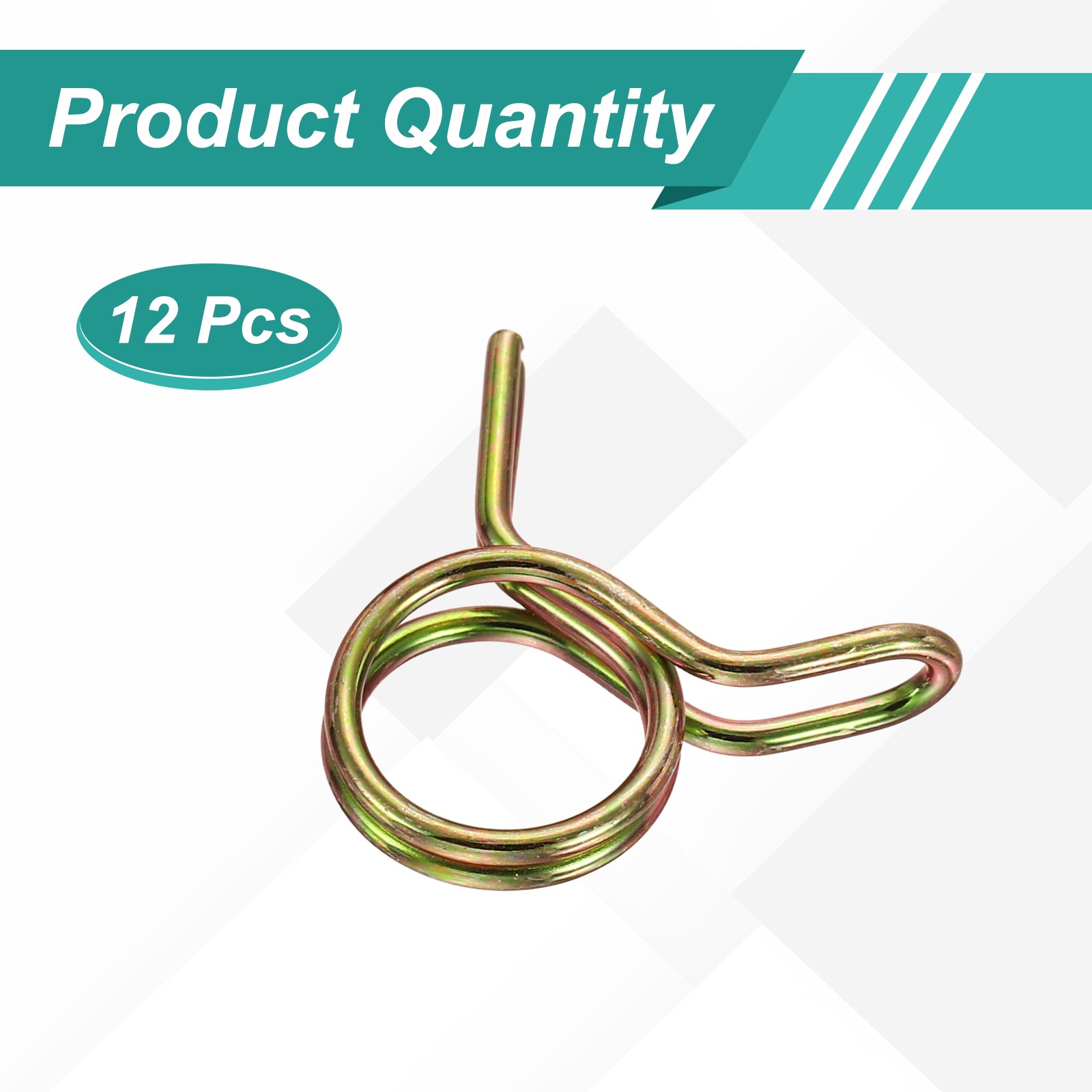 12Pcs 8mm ID Double Wire Spring Hose Clamp Spring Clips Clamps