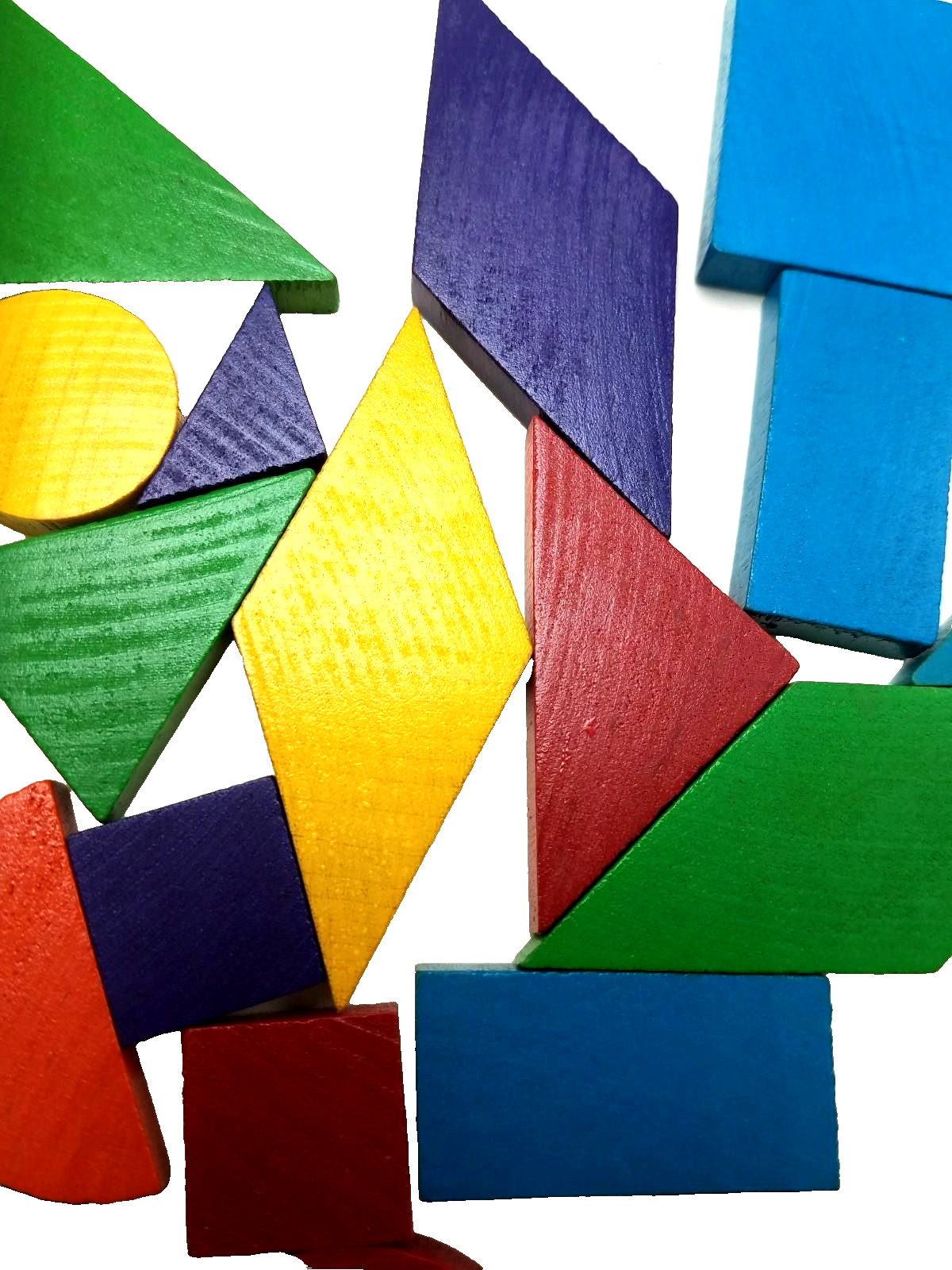 Vtg 80’s Design Discovery Toys Educational Wood Tangrams w Book COMPLETE! JK1