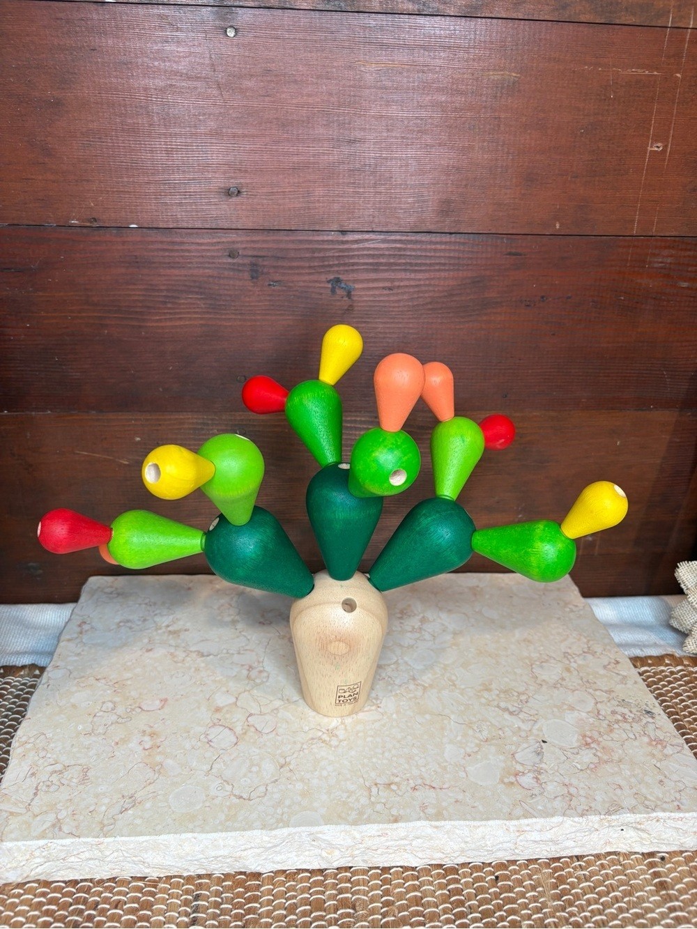 Plan Toys #4101 Balancing Cactus Wood Strategy Game Toy Complete Set