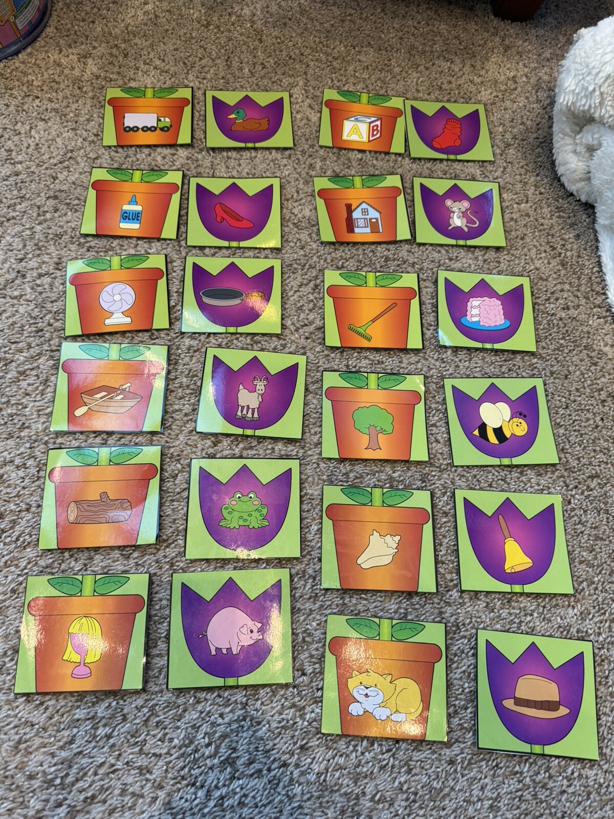 8 Diff PUZZLES: Match: Letters, Shapes, Colors Size, Rhyming Pict., Beg. Sound