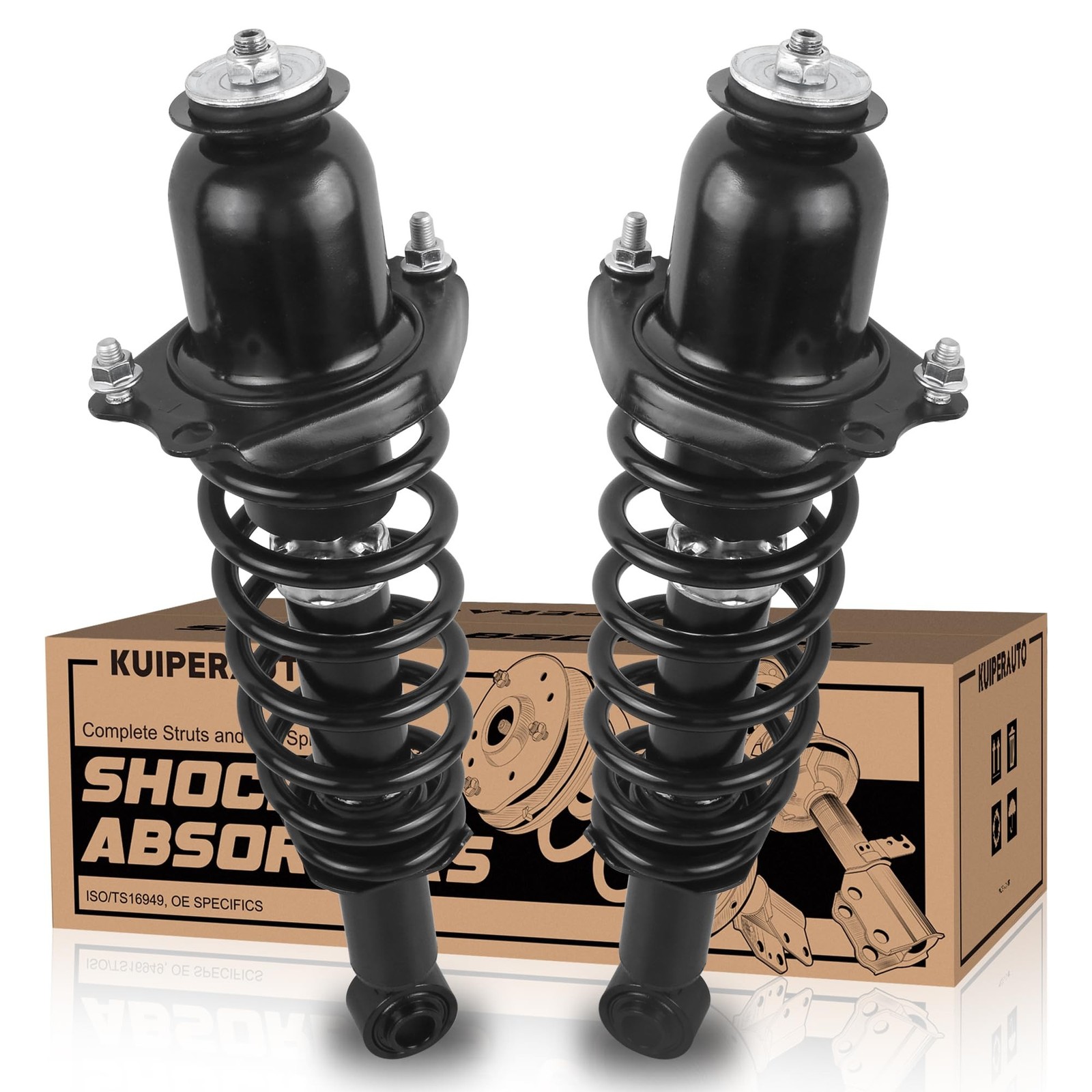 KUIPERAUTO 172599R 172599L Complete Rear Struts Coil Spring Assembly Compatib…