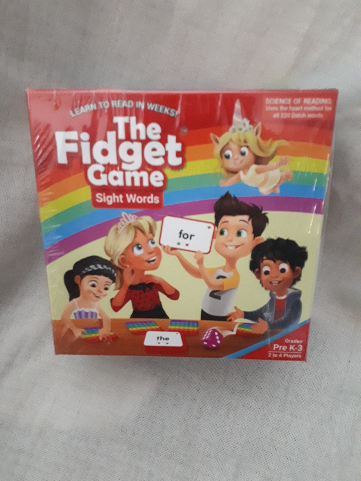 The Fidget Game Learn to Read in Weeks Sight Words Grades Pre K-3 Sealed