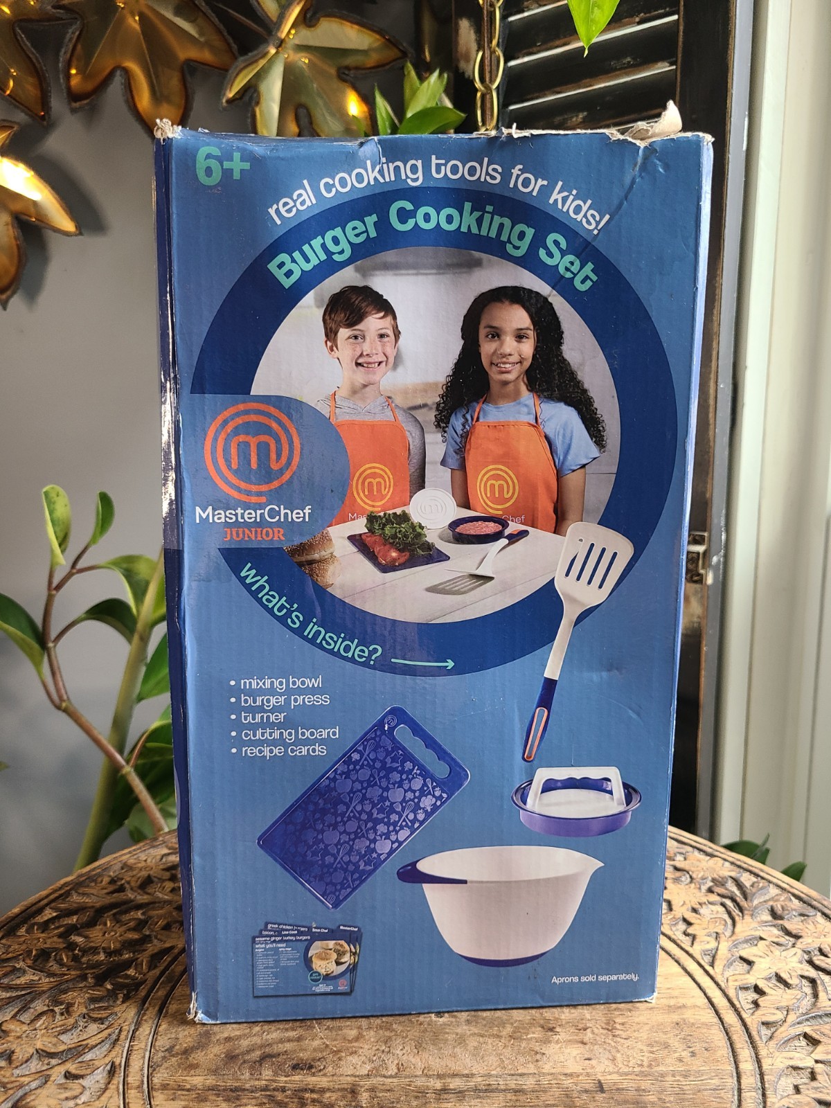 MasterChef Junior Burger Cooking Set Kids Kitchen Kit Recipe Cards Chef