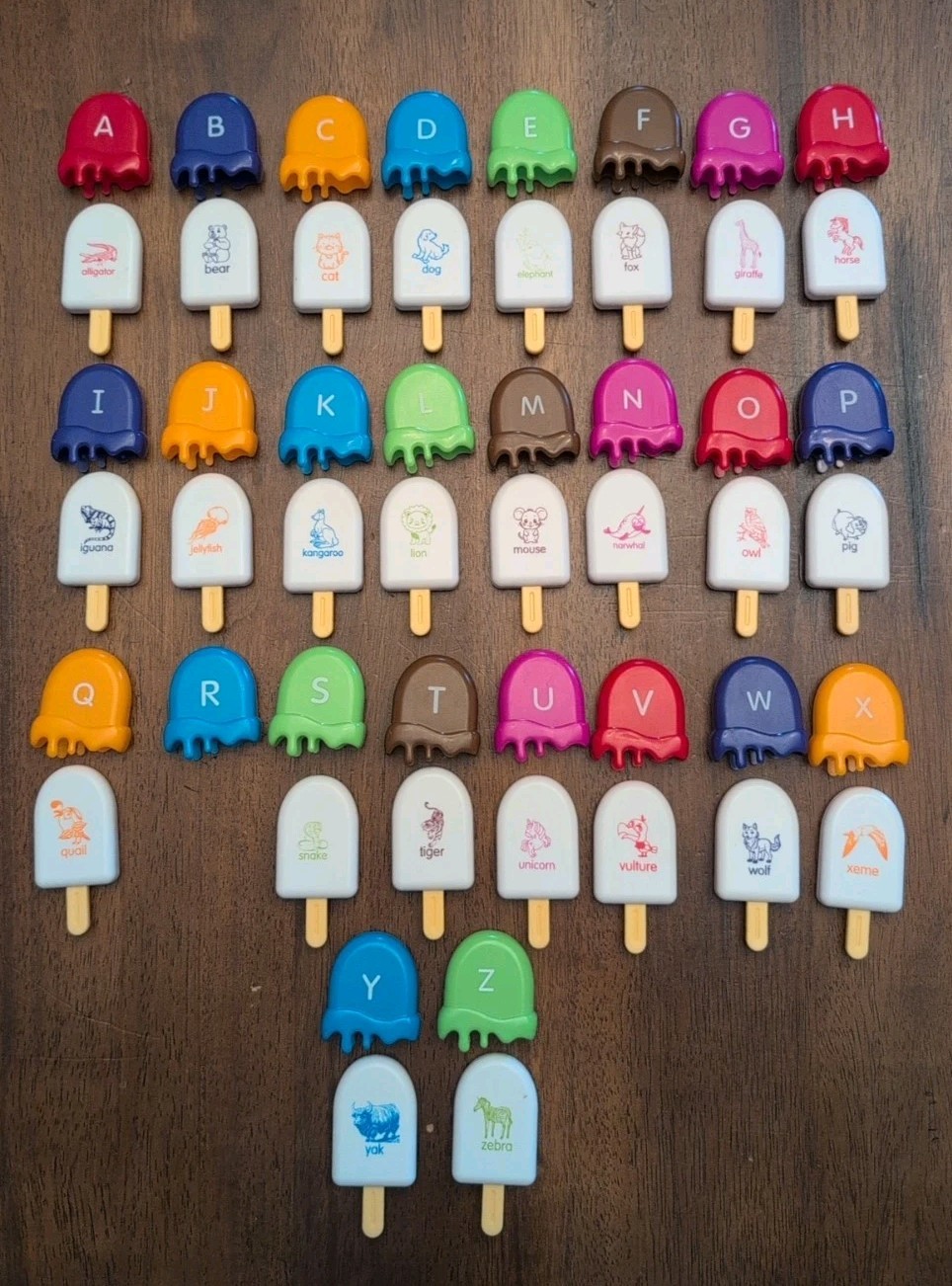 Mini Ice Cream Pops Alphabet Matching Letters & Pictures Montessori Early Learni