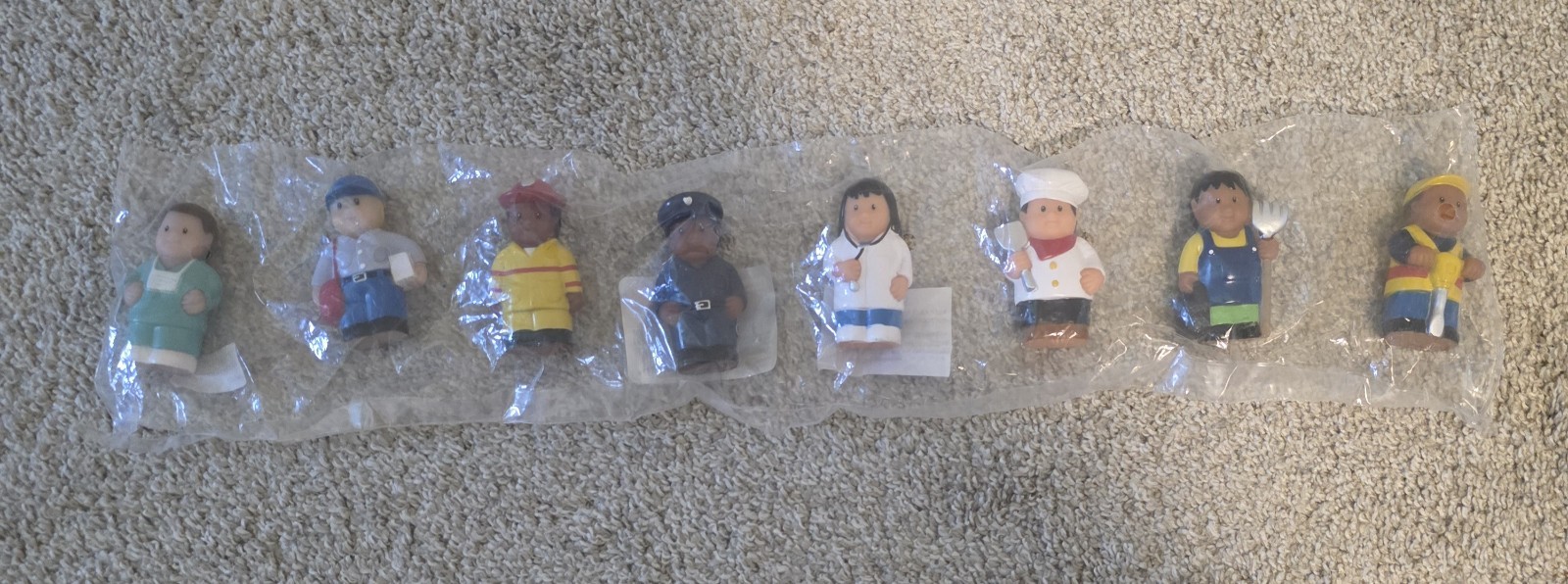 Set of 8 Multicultural Career Figures Soft Toy Educational Kids Playset NEW