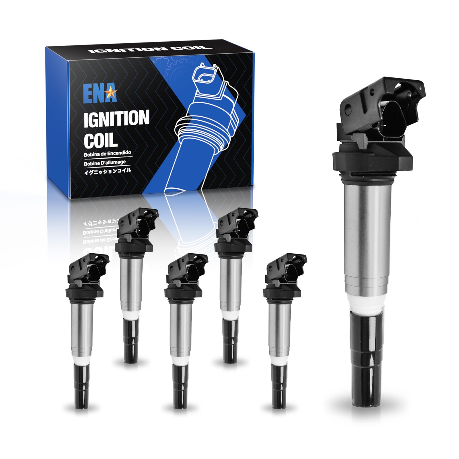 ENA Set of 6 Ignition Coil Pack Compatible with BMW 128i 135i 323i 325i 330i …