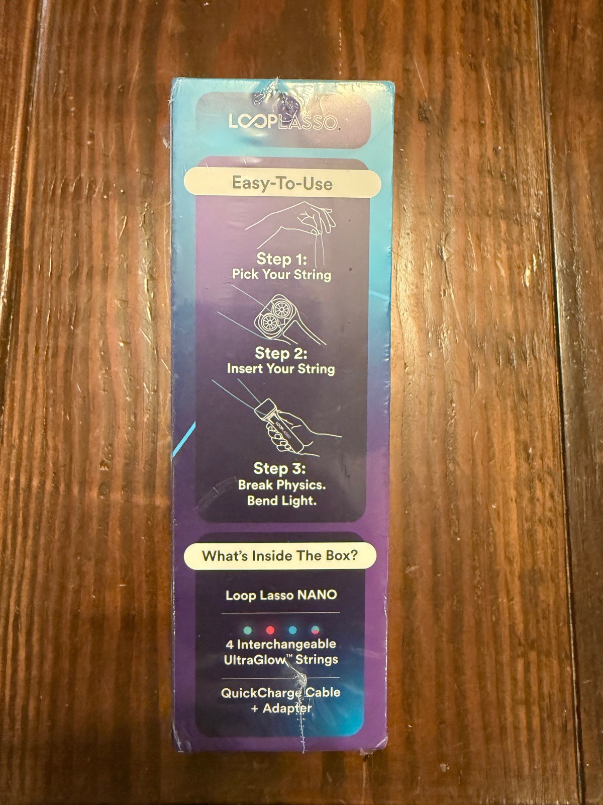NEW LoopLasso Nano Interactive Light Toy glow in the dark w/ dual UV Blacklights