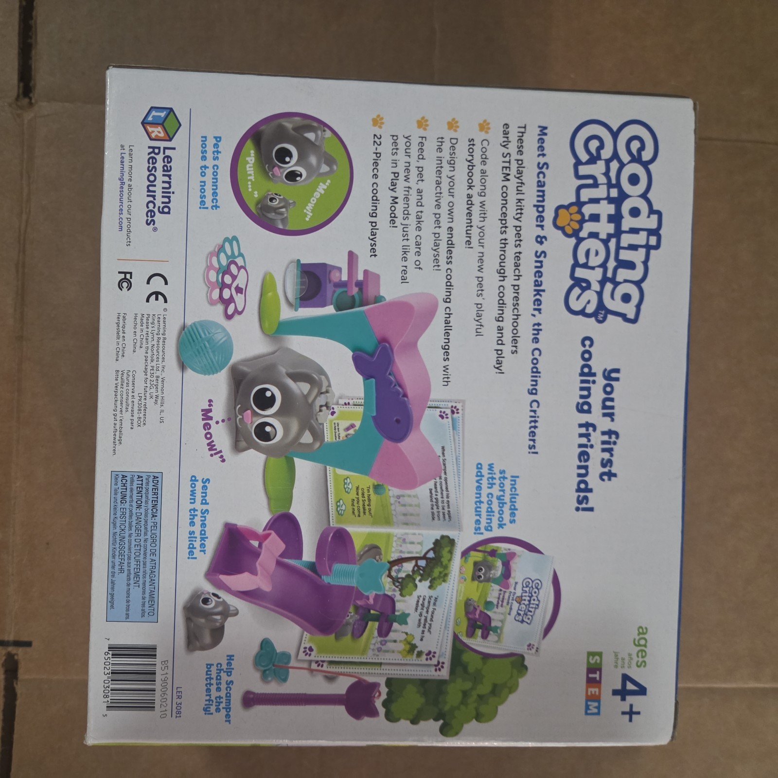Learning Resources Coding Critters Scamper & Sneaker Cats LER 3081 STEM