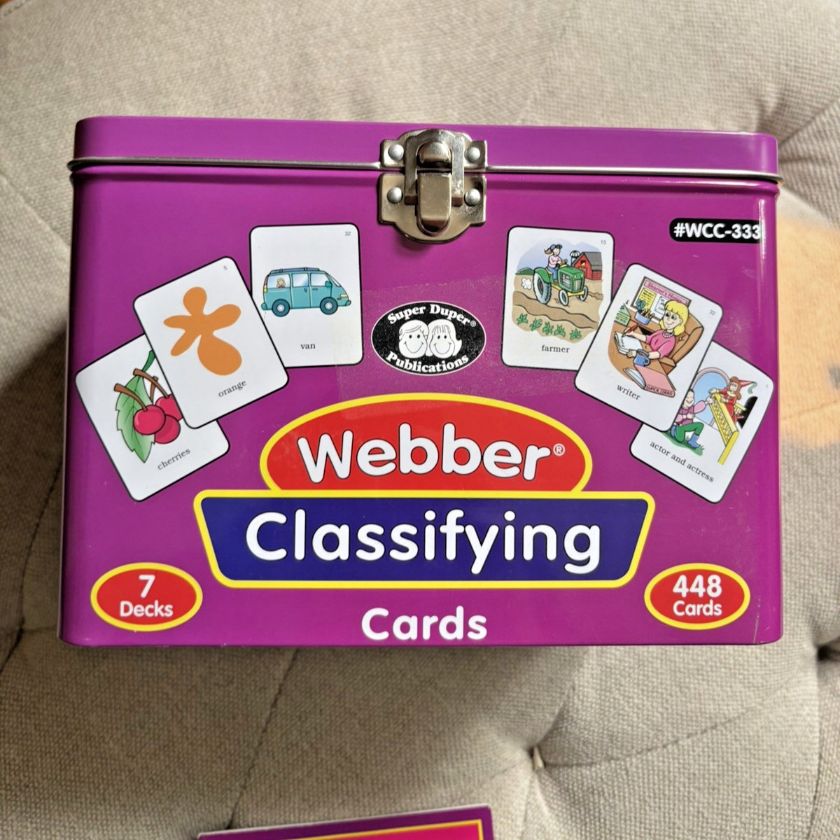 Webber Classifying cards by Super Duper for speech & language 7 decks