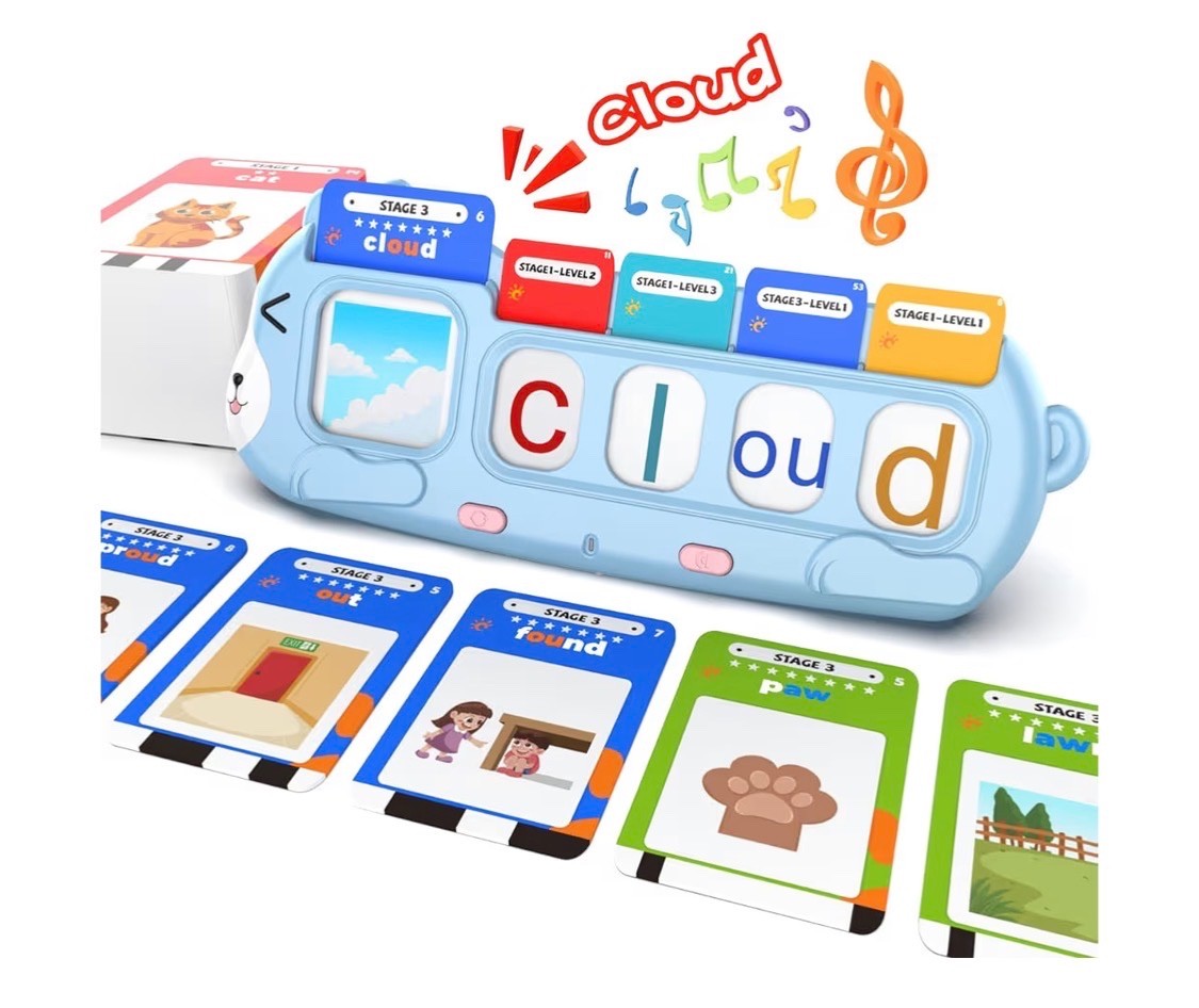 Phonics Learning Toy for Kids Sound Machine Flash Cards Math Reading