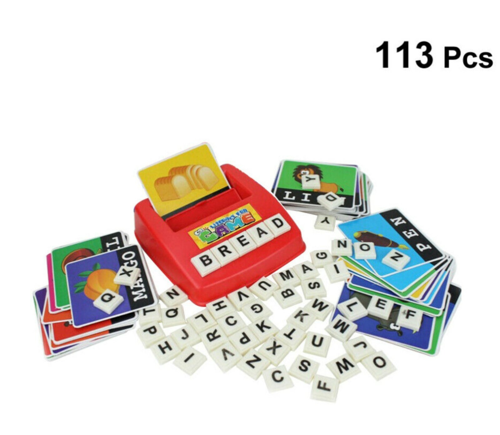 1 Set Literacy Fun Game Words Learning Card for Kids Toddlers Children 113 Piece