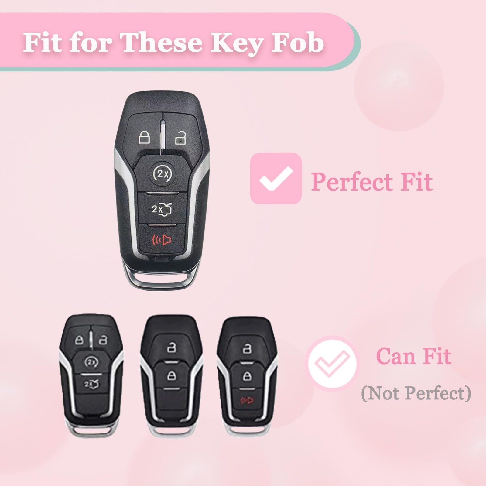 for Ford Key Fob Cover – Soft TPU Key case Holder Car Key Case Shell Protecti…