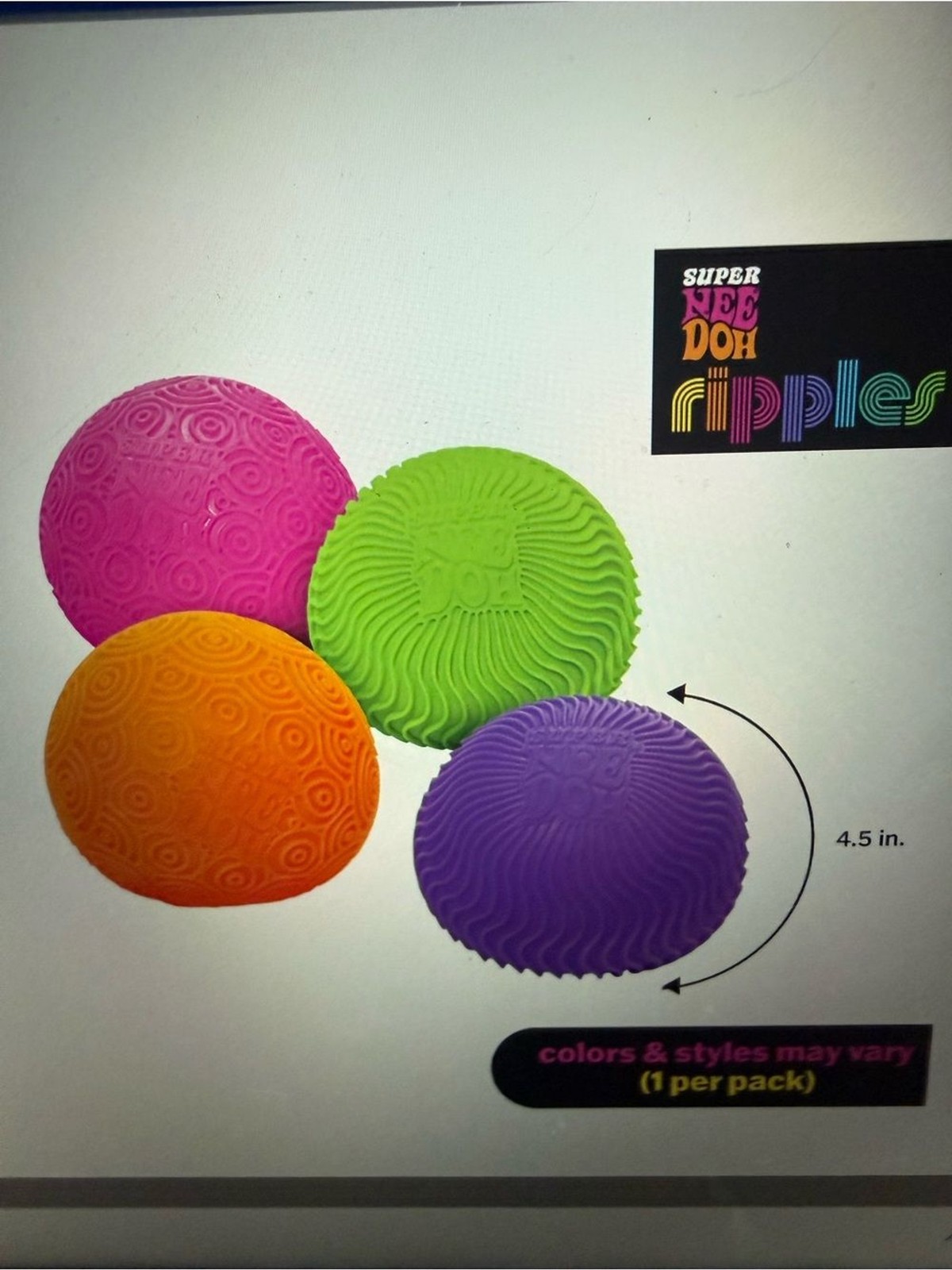 Schylling Super NeeDoh Ripples Orange Stress Toy