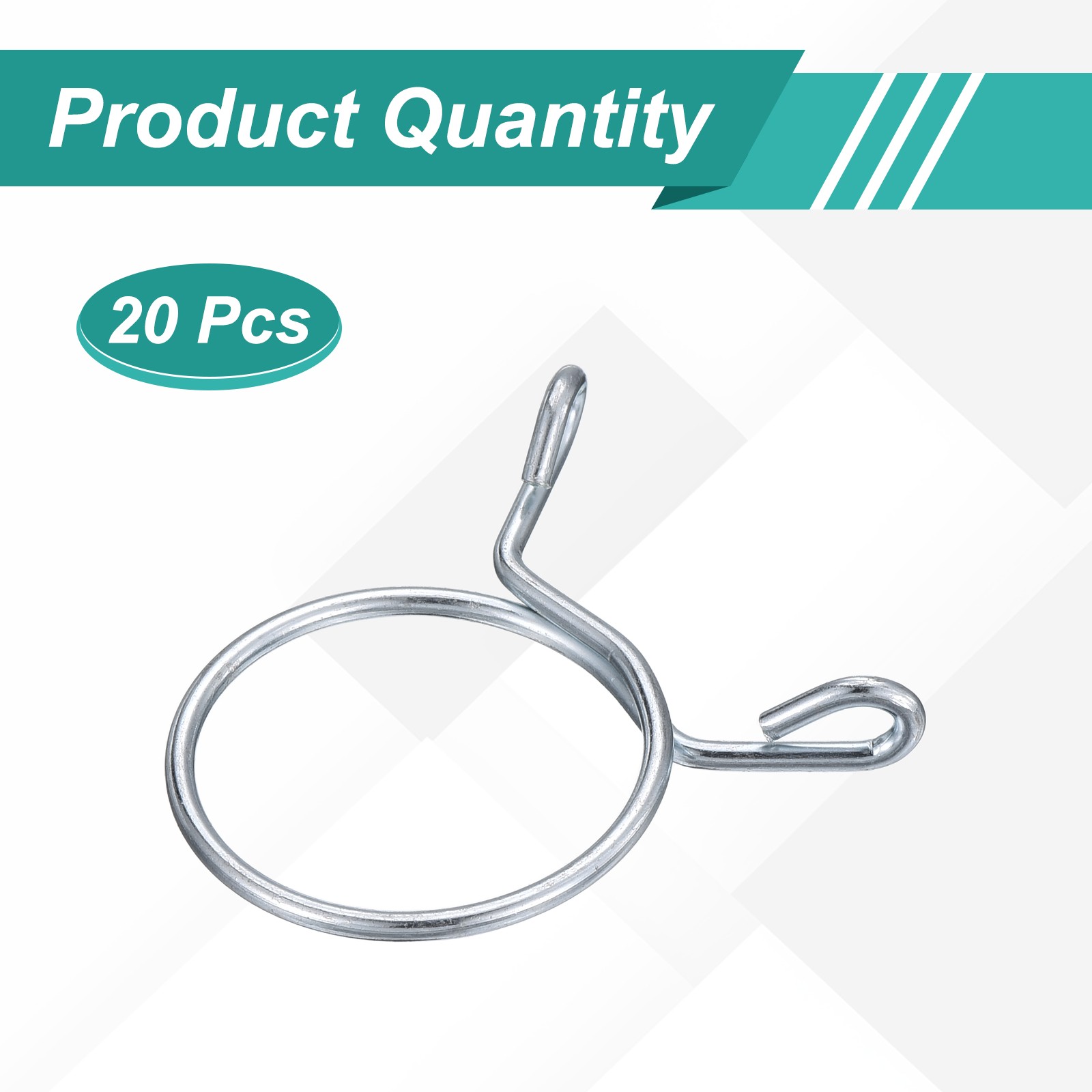 20Pcs 29mm ID 29mm Clamp Dia. Fuel Line Hose Clips Spring Clips, Blue White
