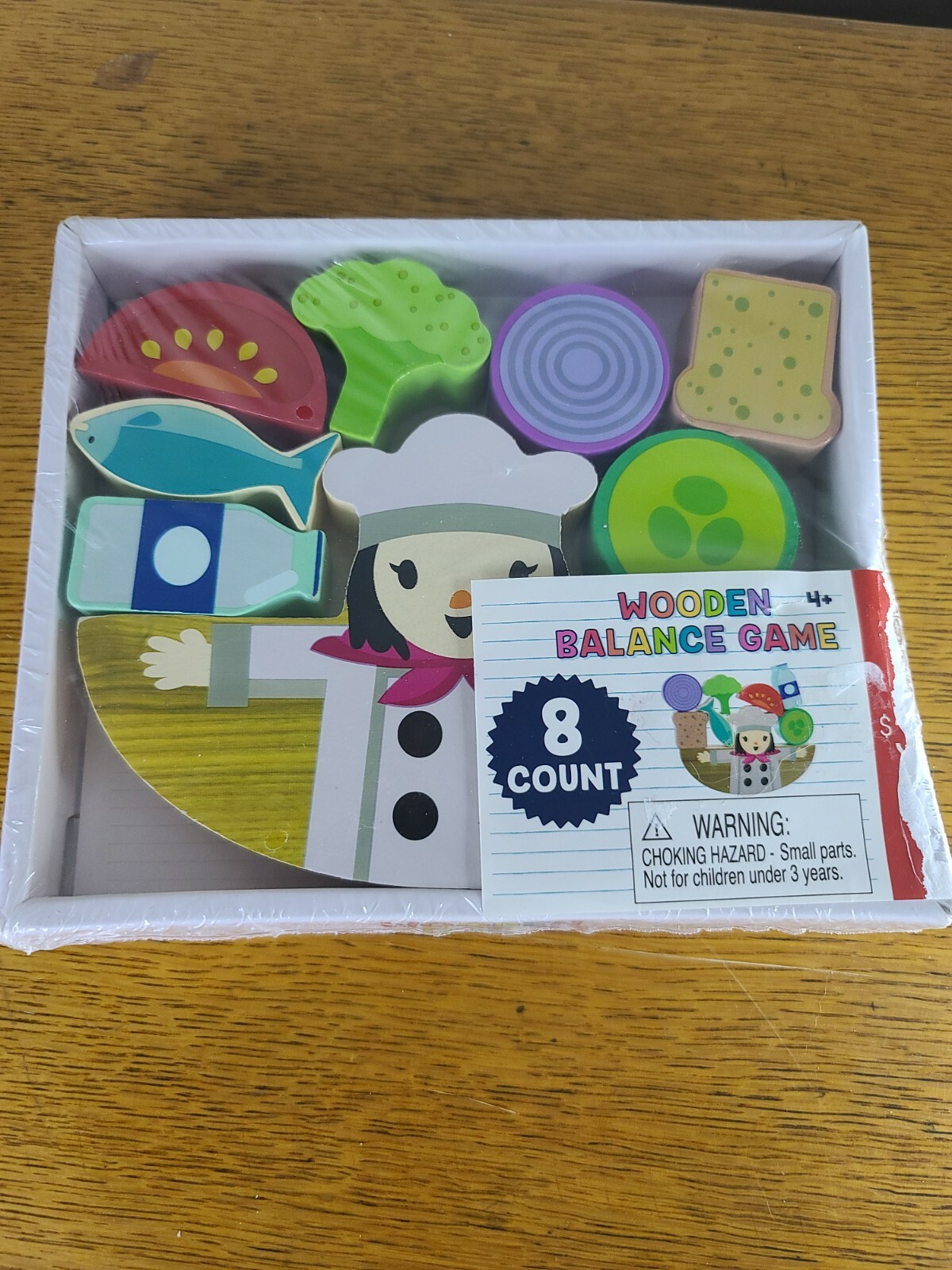 Wooden Food Balance Game by Ankyo 8 Pieces Educational Puzzle