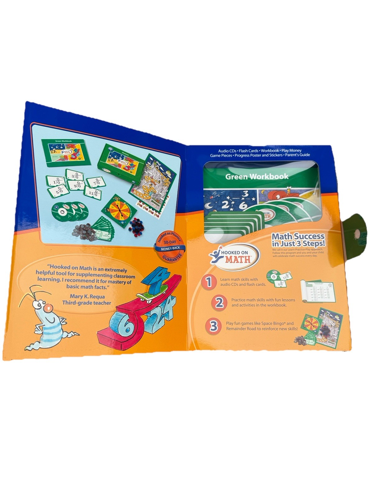 Hooked on Math Ages 9-10 Division 3rd-5th Grade CD Flashcards Workbooks 2005 New