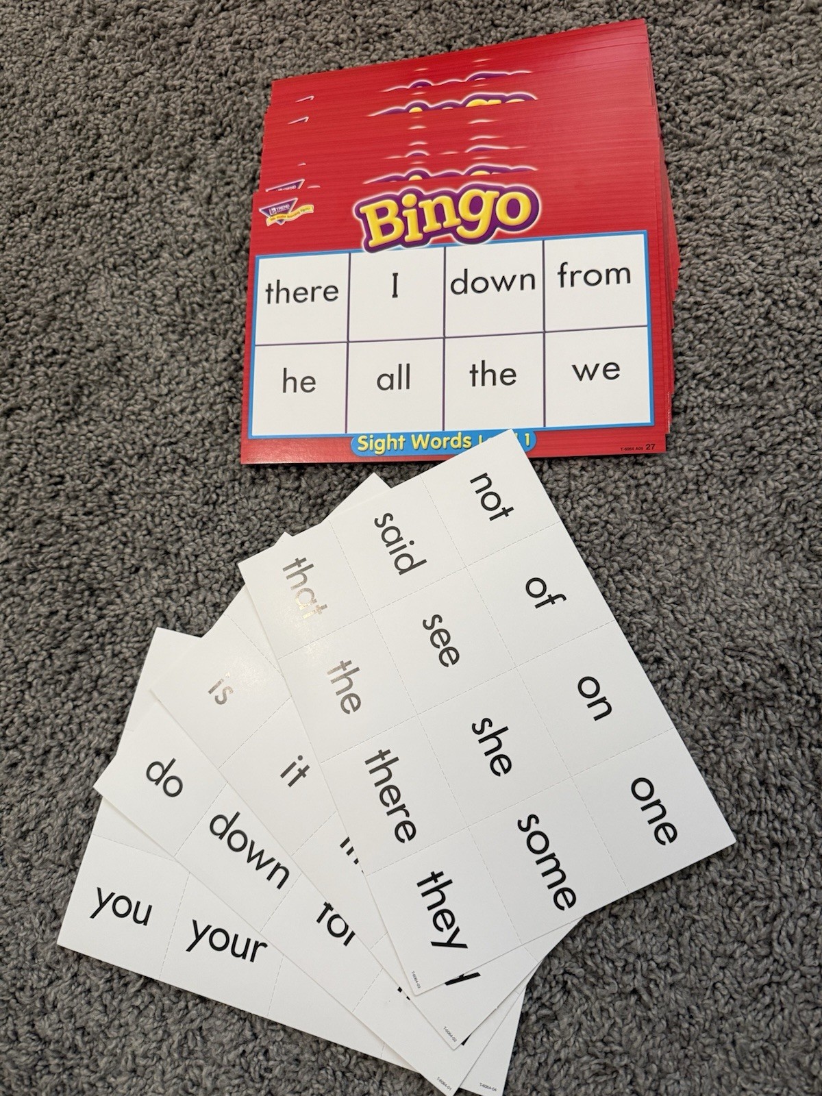 TREND Sight Words Level 1 Bingo Game Reading/Phonics Multicolor T-6064